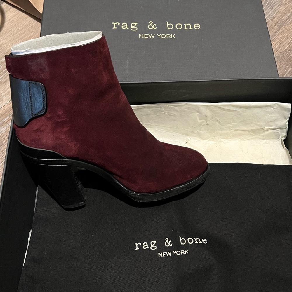 Rag & Bone Kerr Boot Bordeaux Size 35 - image 1